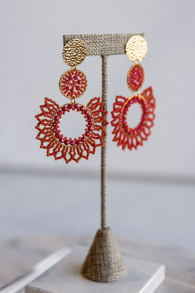 Samba Chandelier Earrings, Rose