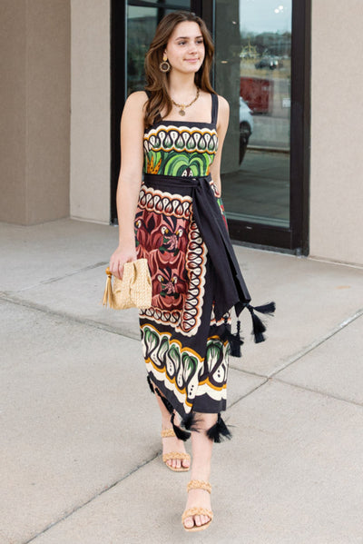 Farm Rio Coconut Tree Flow Dress