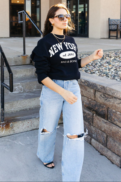 Rag & Bone NY Collegiate Graphic Sweatshirt