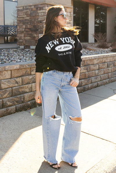 Rag & Bone NY Collegiate Graphic Sweatshirt