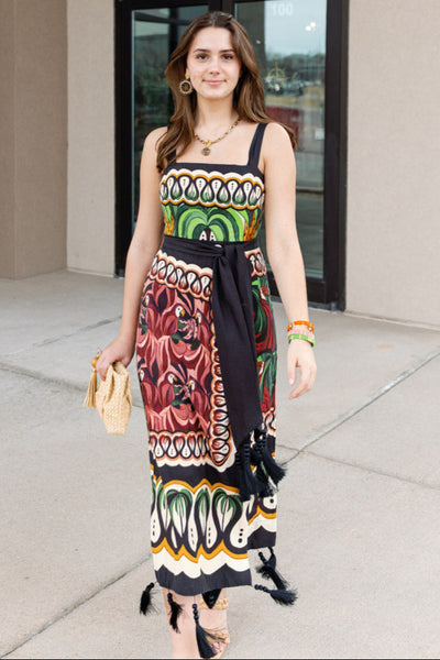 Farm Rio Coconut Tree Flow Dress
