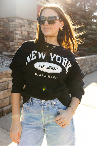 Rag & Bone NY Collegiate Graphic Sweatshirt