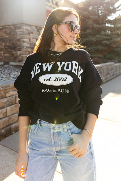 Rag & Bone NY Collegiate Graphic Sweatshirt