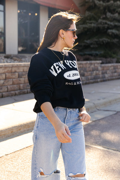 Rag & Bone NY Collegiate Graphic Sweatshirt
