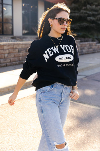 Rag & Bone NY Collegiate Graphic Sweatshirt
