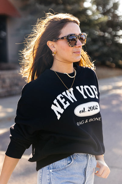 Rag & Bone NY Collegiate Graphic Sweatshirt