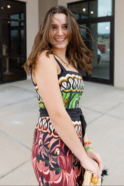 Farm Rio Coconut Tree Flow Dress