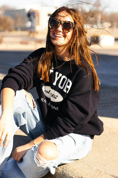 Rag & Bone NY Collegiate Graphic Sweatshirt