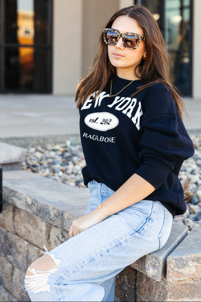 Rag & Bone NY Collegiate Graphic Sweatshirt