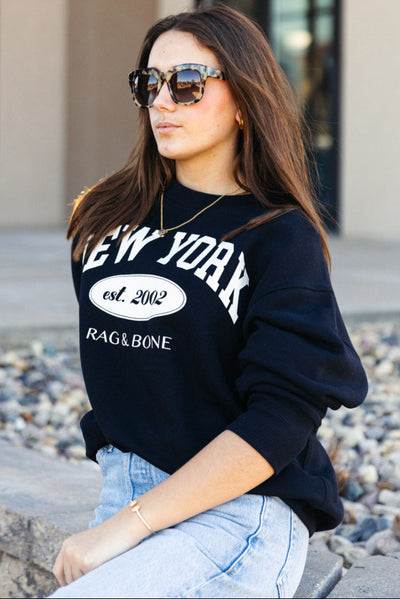 Rag & Bone NY Collegiate Graphic Sweatshirt