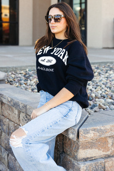 Rag & Bone NY Collegiate Graphic Sweatshirt
