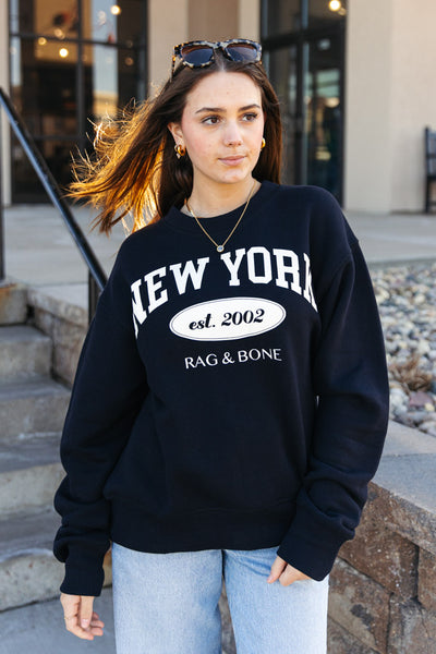 Rag & Bone NY Collegiate Graphic Sweatshirt