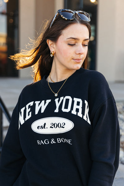Rag & Bone NY Collegiate Graphic Sweatshirt