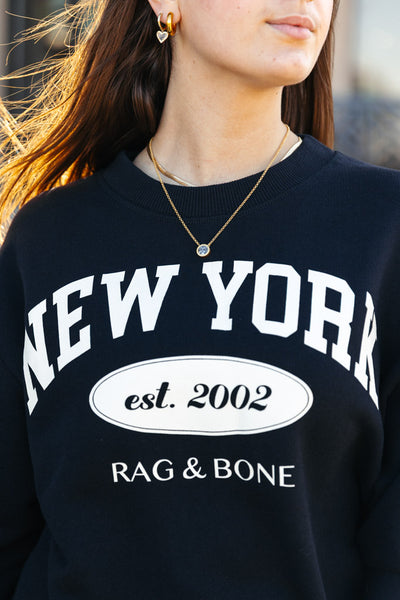 Rag & Bone NY Collegiate Graphic Sweatshirt