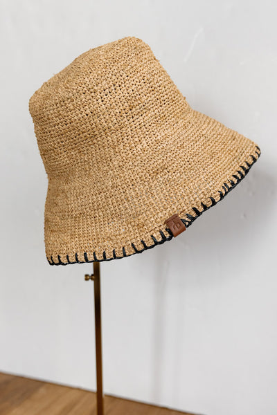 Rag & Bone Jade Rollable Raffia Bucket Hat