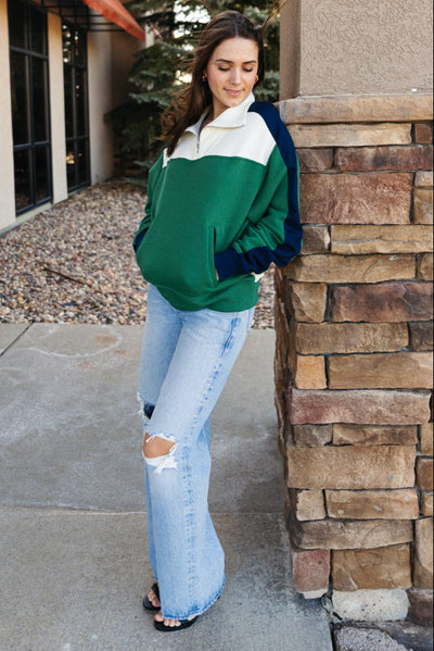 Rag & Bone Vintage Terry Half Zip Sweatshirt