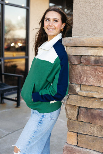 Rag & Bone Vintage Terry Half Zip Sweatshirt