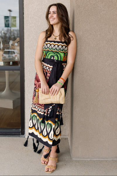Farm Rio Coconut Tree Flow Dress