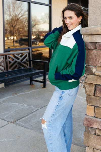 Rag & Bone Vintage Terry Half Zip Sweatshirt