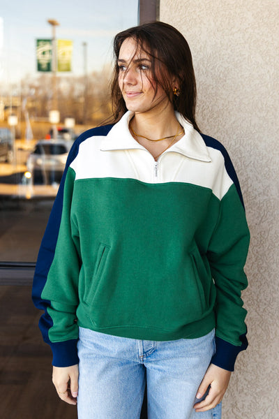 Rag & Bone Vintage Terry Half Zip Sweatshirt