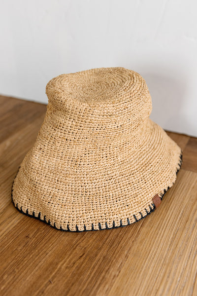 Rag & Bone Jade Rollable Raffia Bucket Hat