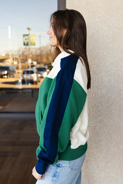 Rag & Bone Vintage Terry Half Zip Sweatshirt