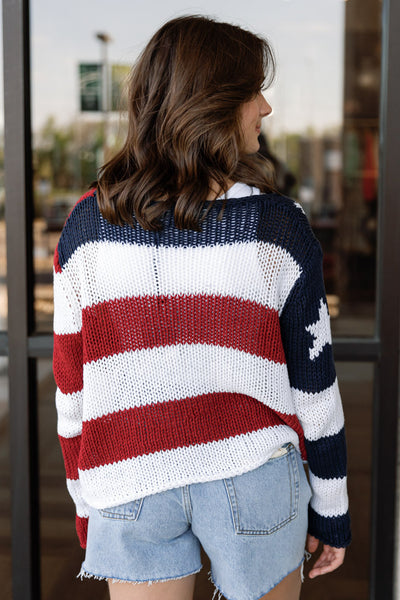 All American Chunky Henley Sweater