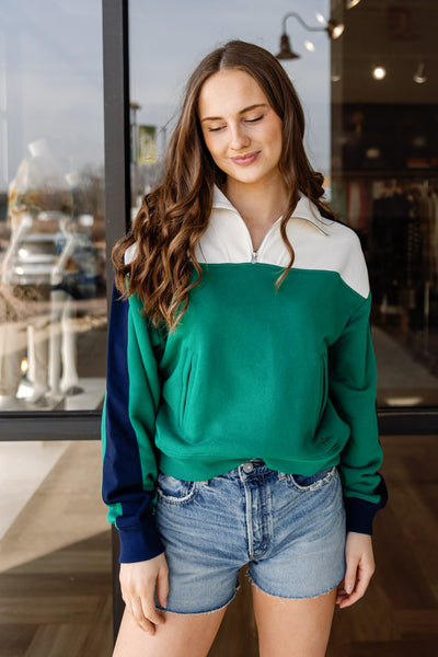 Rag & Bone Vintage Terry Half Zip Sweatshirt