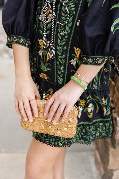 Farm Rio Black Flowers Arch Mini Dress