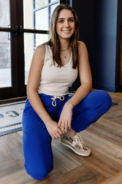 Perfect White Tee Jonny French Terry Sweatpant, Blue
