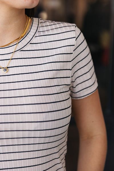 Rag & Bone Luca Stripe Rib Baby T-Shirt