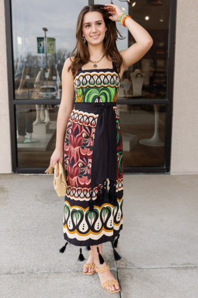 Farm Rio Coconut Tree Flow Dress