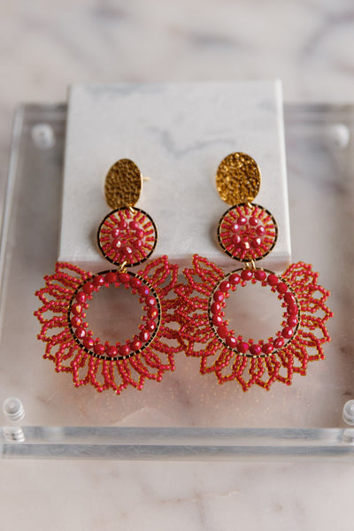 Samba Chandelier Earrings, Rose