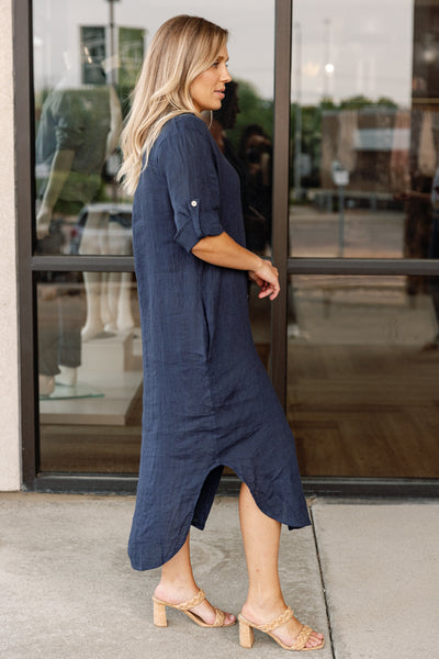 Eileen Linen Midi Dress