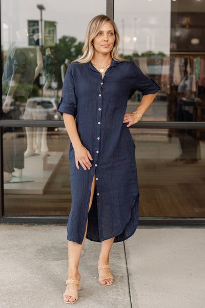 Eileen Linen Midi Dress