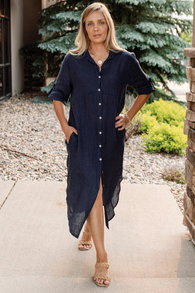 Eileen Linen Midi Dress