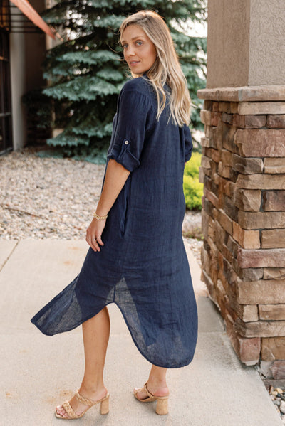 Eileen Linen Midi Dress