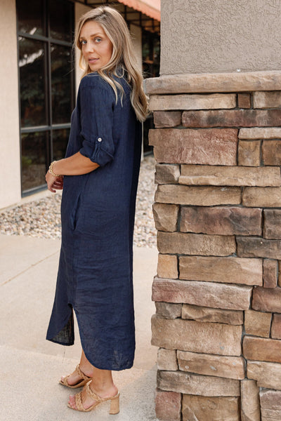 Eileen Linen Midi Dress