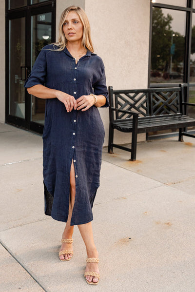 Eileen Linen Midi Dress