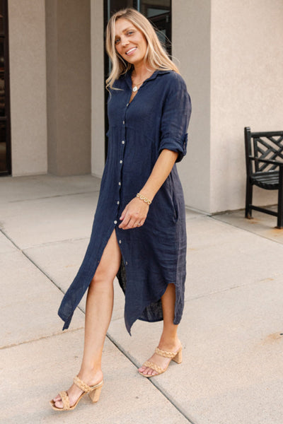 Eileen Linen Midi Dress