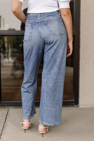 Rag & Bone Miramar Denim-Print Andi Wide-Leg