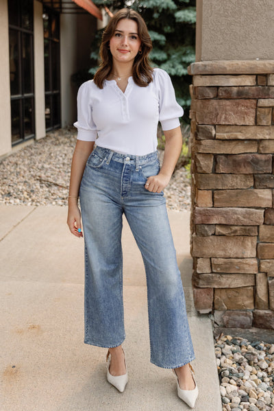 Rag & Bone Miramar Denim-Print Andi Wide-Leg