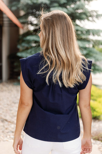 Margo Eyelet Trim Top