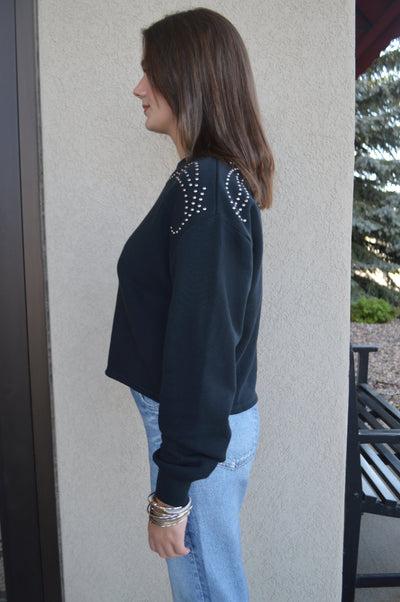 Rag & Bone Studded Vintage Terry Pullover