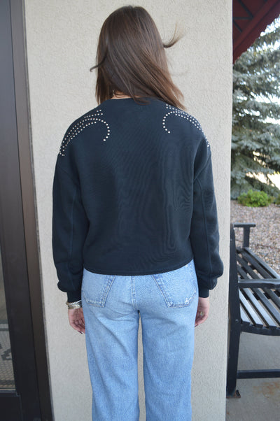 Rag & Bone Studded Vintage Terry Pullover