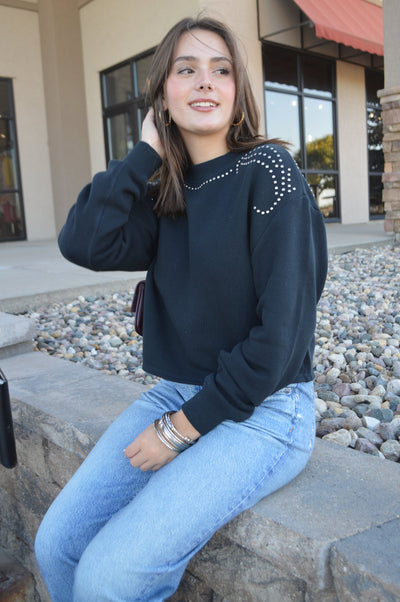 Rag & Bone Studded Vintage Terry Pullover