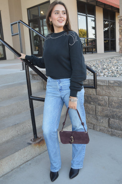 Rag & Bone Studded Vintage Terry Pullover