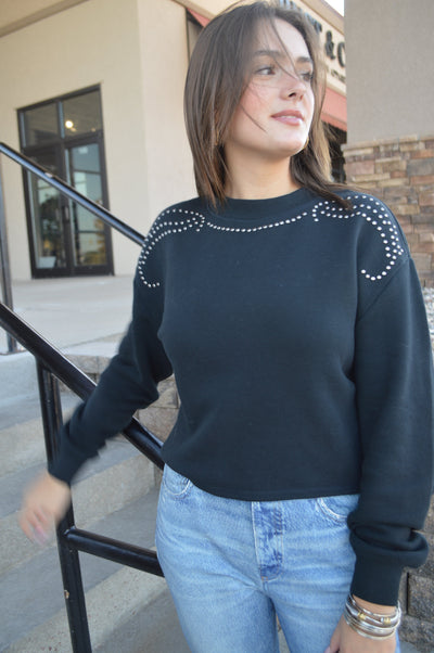 Rag & Bone Studded Vintage Terry Pullover