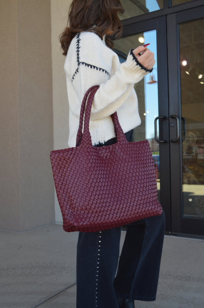 Rita Tote, Burgundy