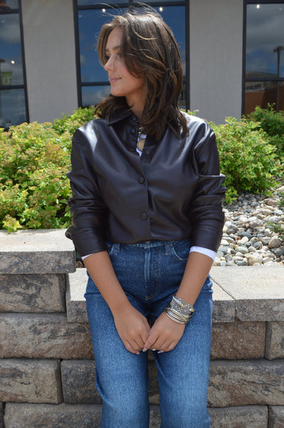 Parker Faux Leather Jacket